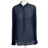 Forte Forte Navy Cotton & Silk Shirt M/L