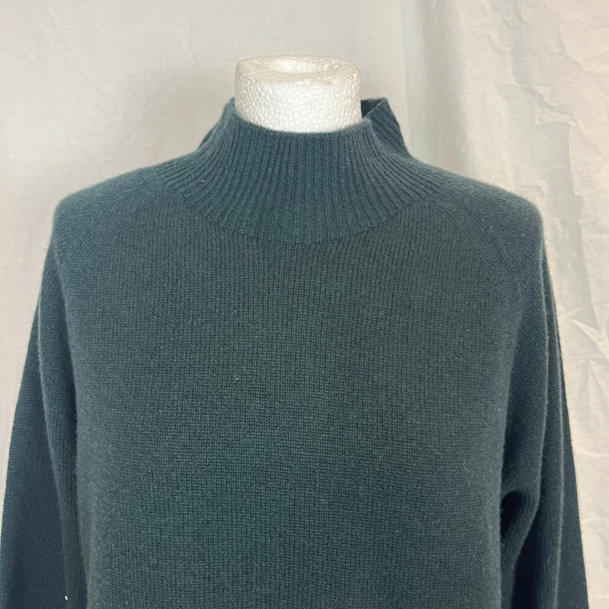 Peserico £400 Forest Green Wool Cashmere & Silk Turtleneck Sweater S/M