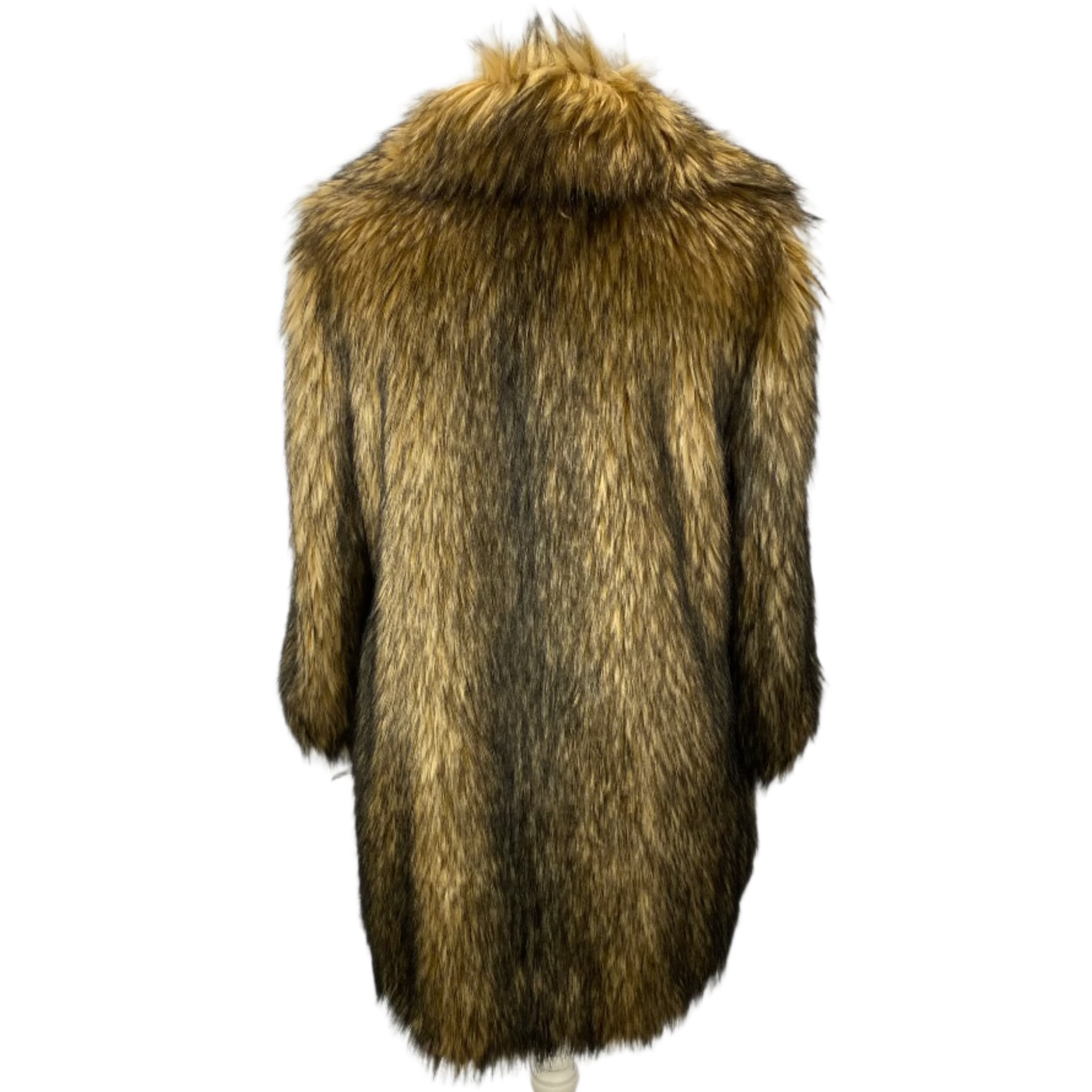 Red Valentino New £895 Black-Tipped Caramel Faux Fur Coat XXS