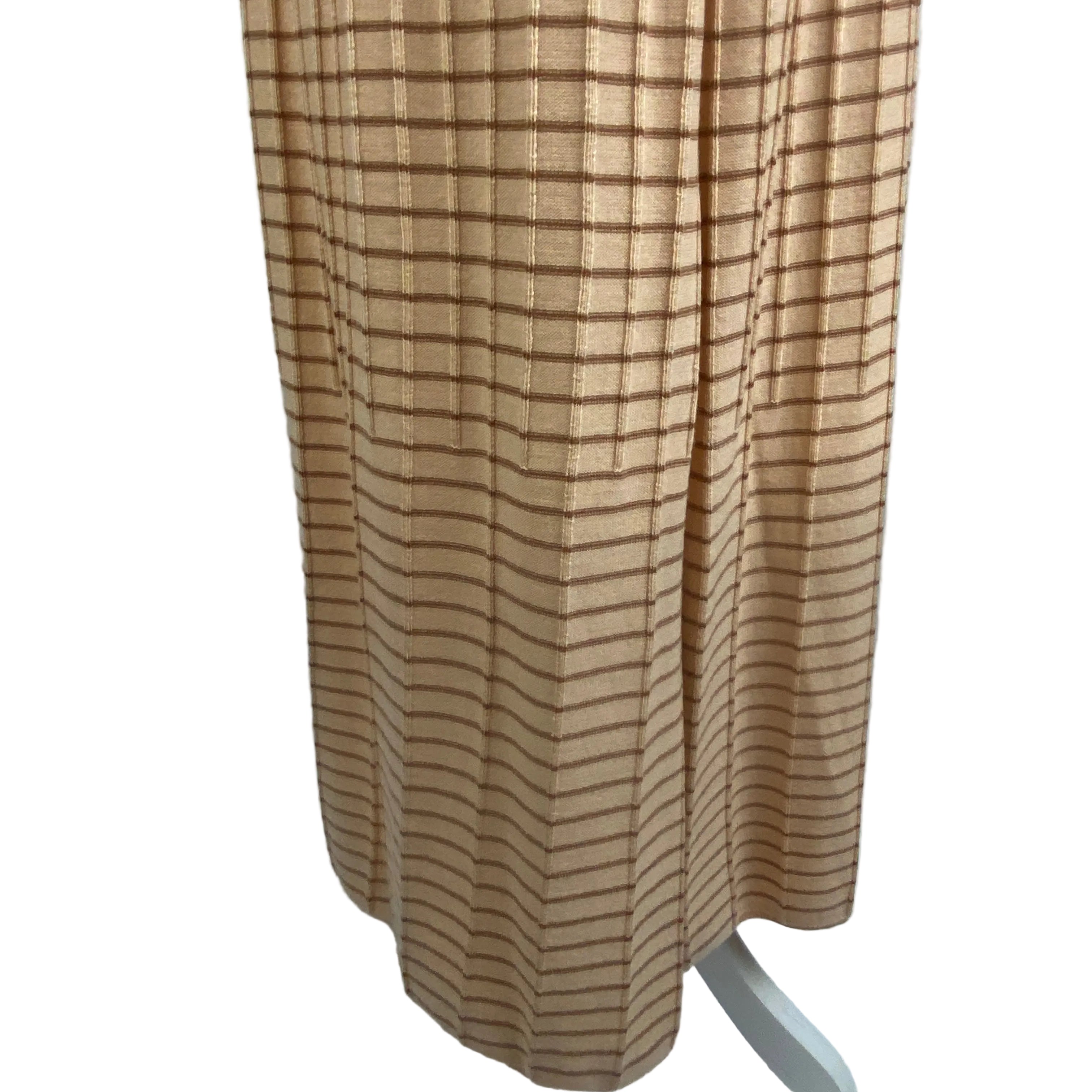 Joseph £578 Peach Stripe Merino Knit Polo Dress XL