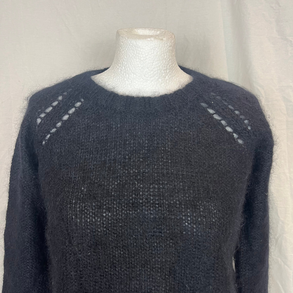 Isabel Marant Etoile Black Mohair Lightweight Sweater M