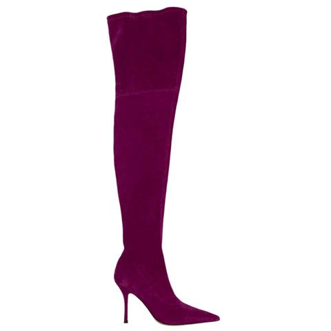 Paris Texas New £695 Fuchsia Suede OTK Boots 38