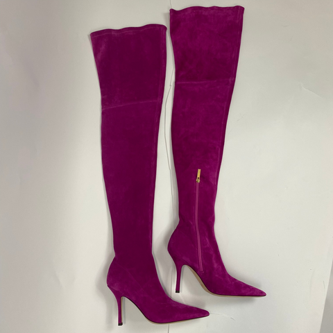 Paris Texas New £695 Fuchsia Suede OTK Boots 38