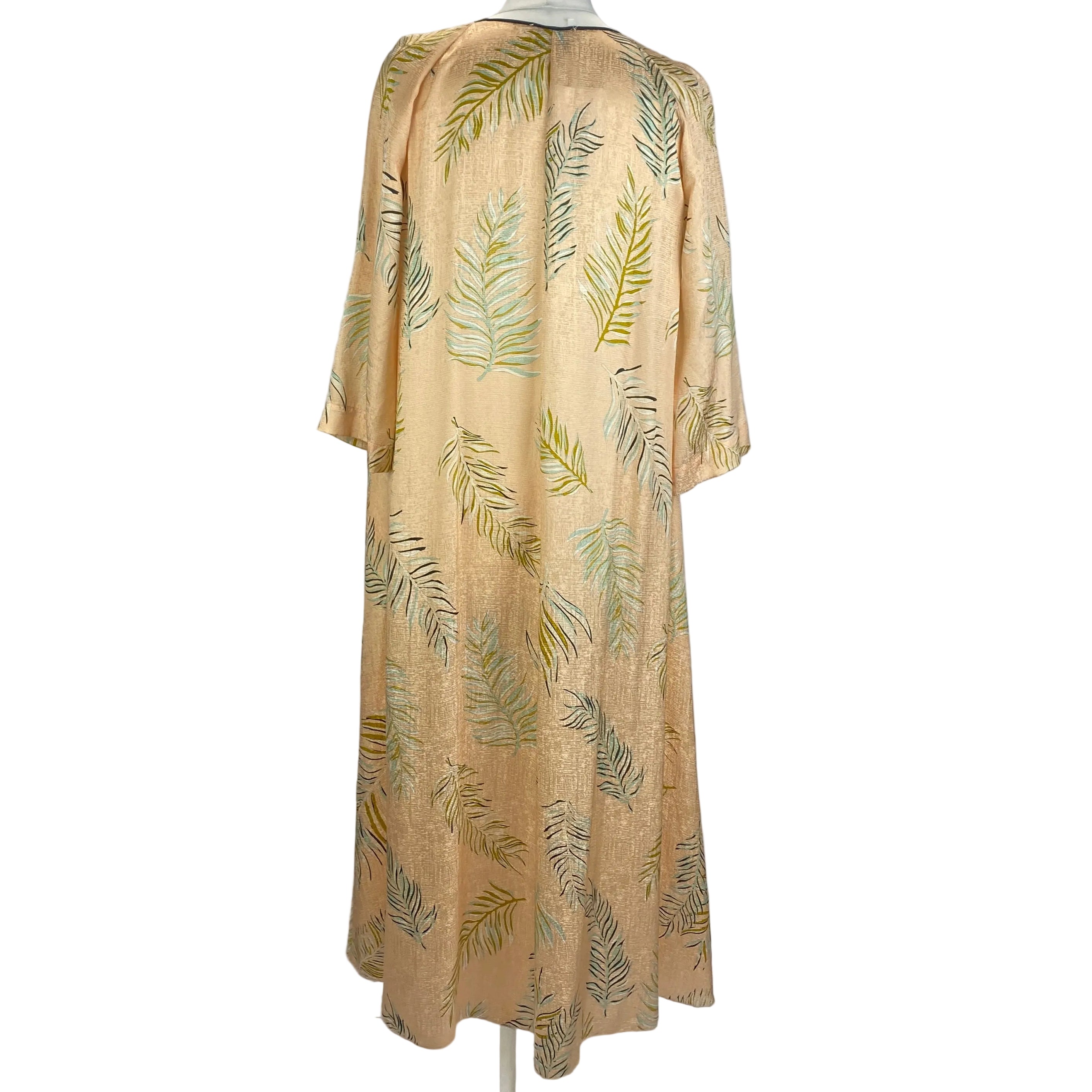 Forte Forte Peach Fern Print Silk Maxi Dress XS/S/M