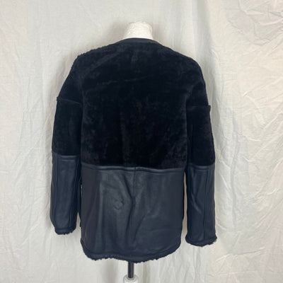 Marni Brand New £3350 Navy Reversible Shearling Boxy Jacket XXS/XS/S