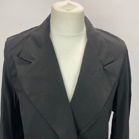 Bite New £710 Black Cotton Shirt Suit Jacket XS
