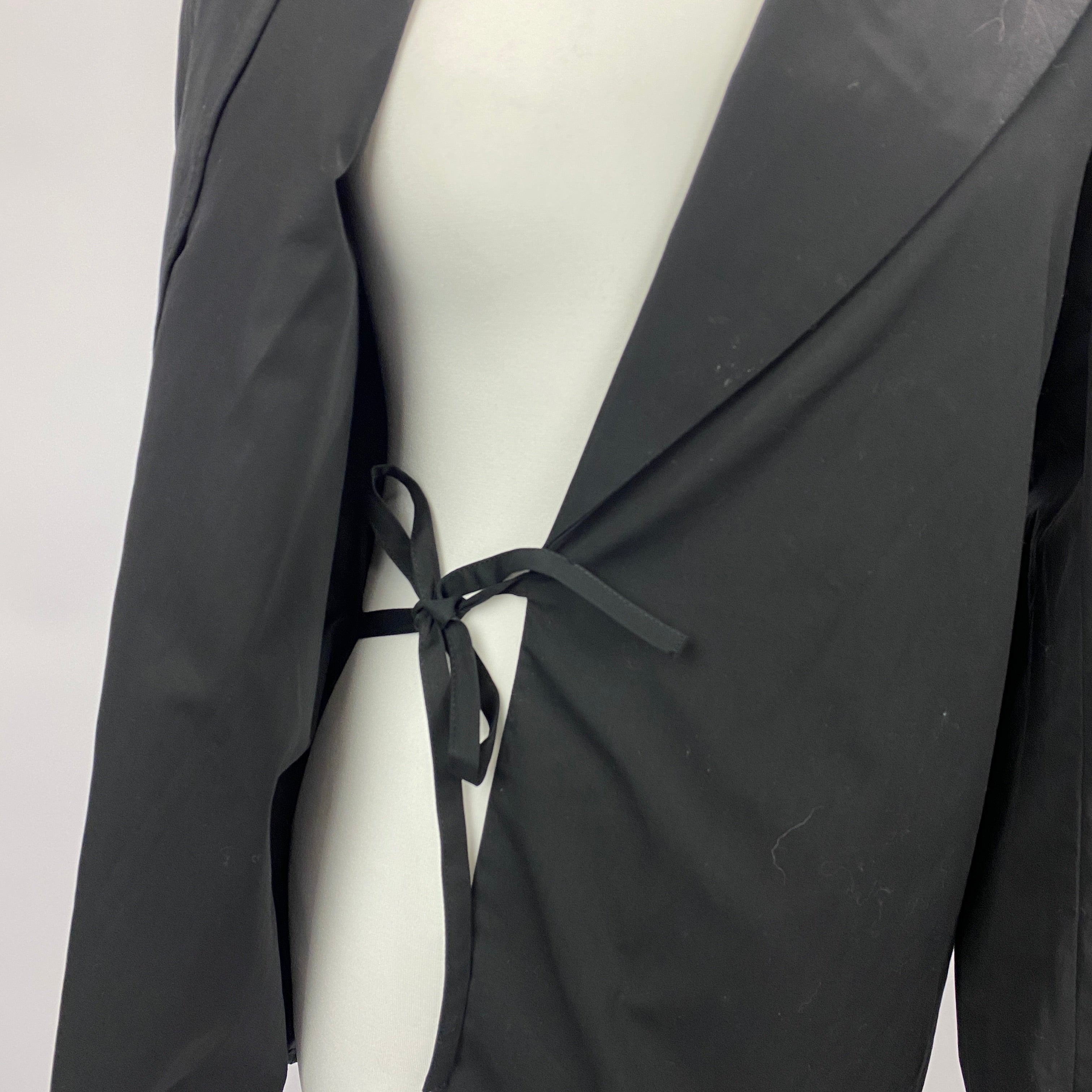 Bite New £710 Black Cotton Shirt Suit Jacket XS