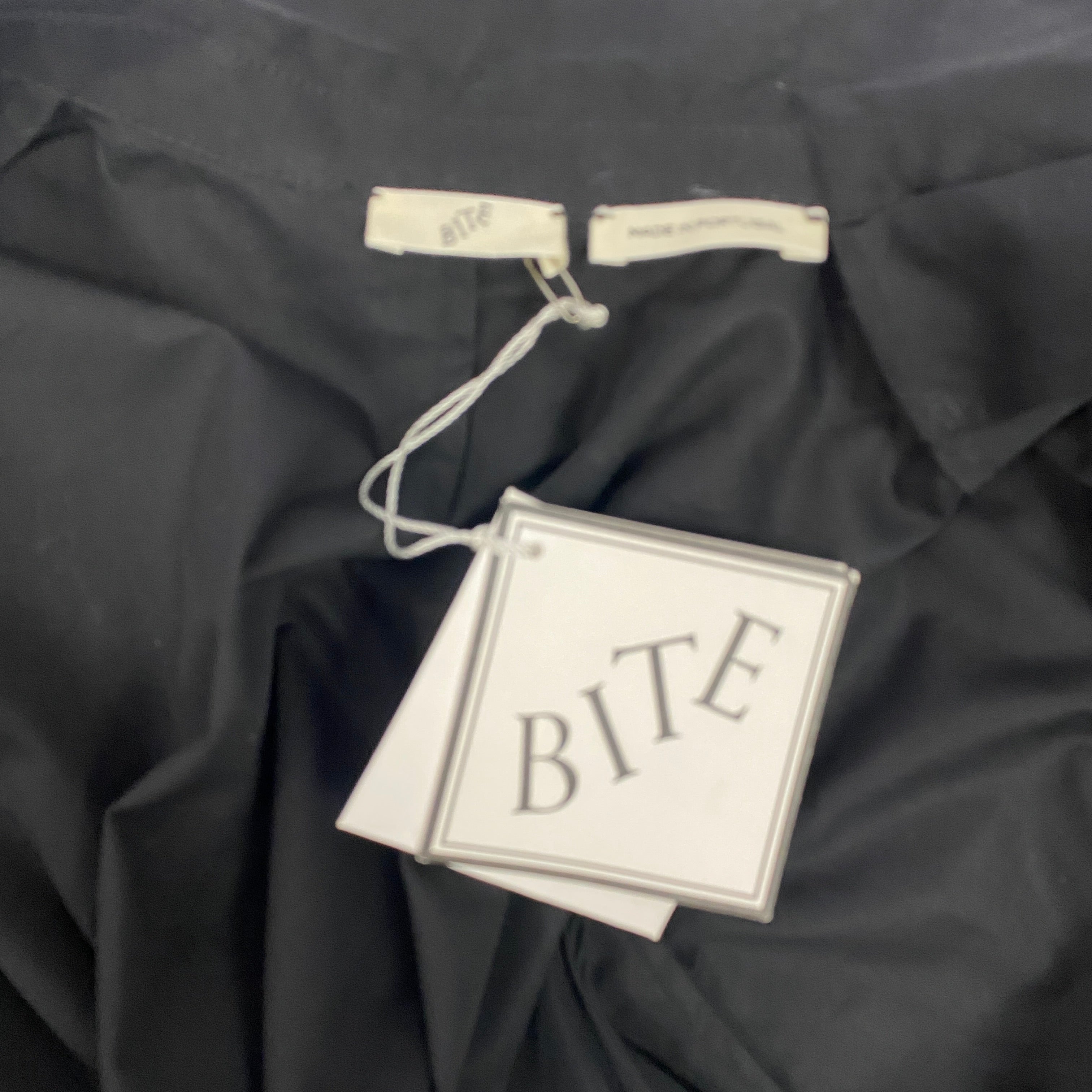 Bite New £710 Black Cotton Shirt Suit Jacket XS