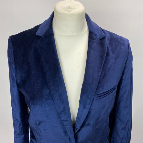Rag & Bone New £500 Navy Margot Velvet Blazer XXS