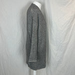 Loro Piana £2340 Grey & White Herringbone Cashmere Longline Cardigan S