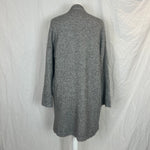 Loro Piana £2340 Grey & White Herringbone Cashmere Longline Cardigan S