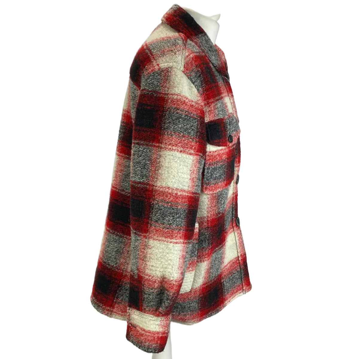 Isabel Marant £400 Red & Grey Tartan Gaston Jacket M/L