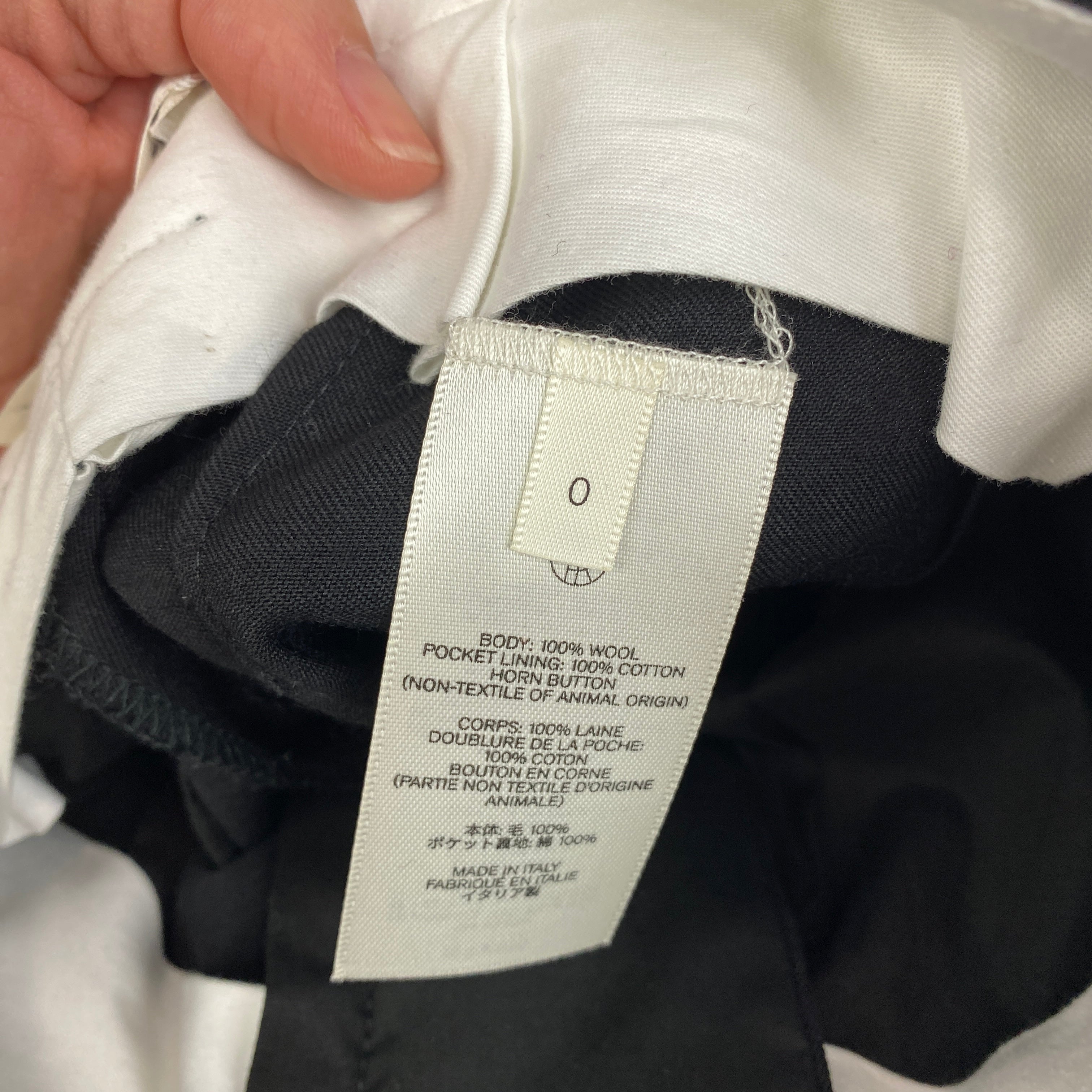 The Row New £1390 Black Wool Gabardine Pleat Pants XXS