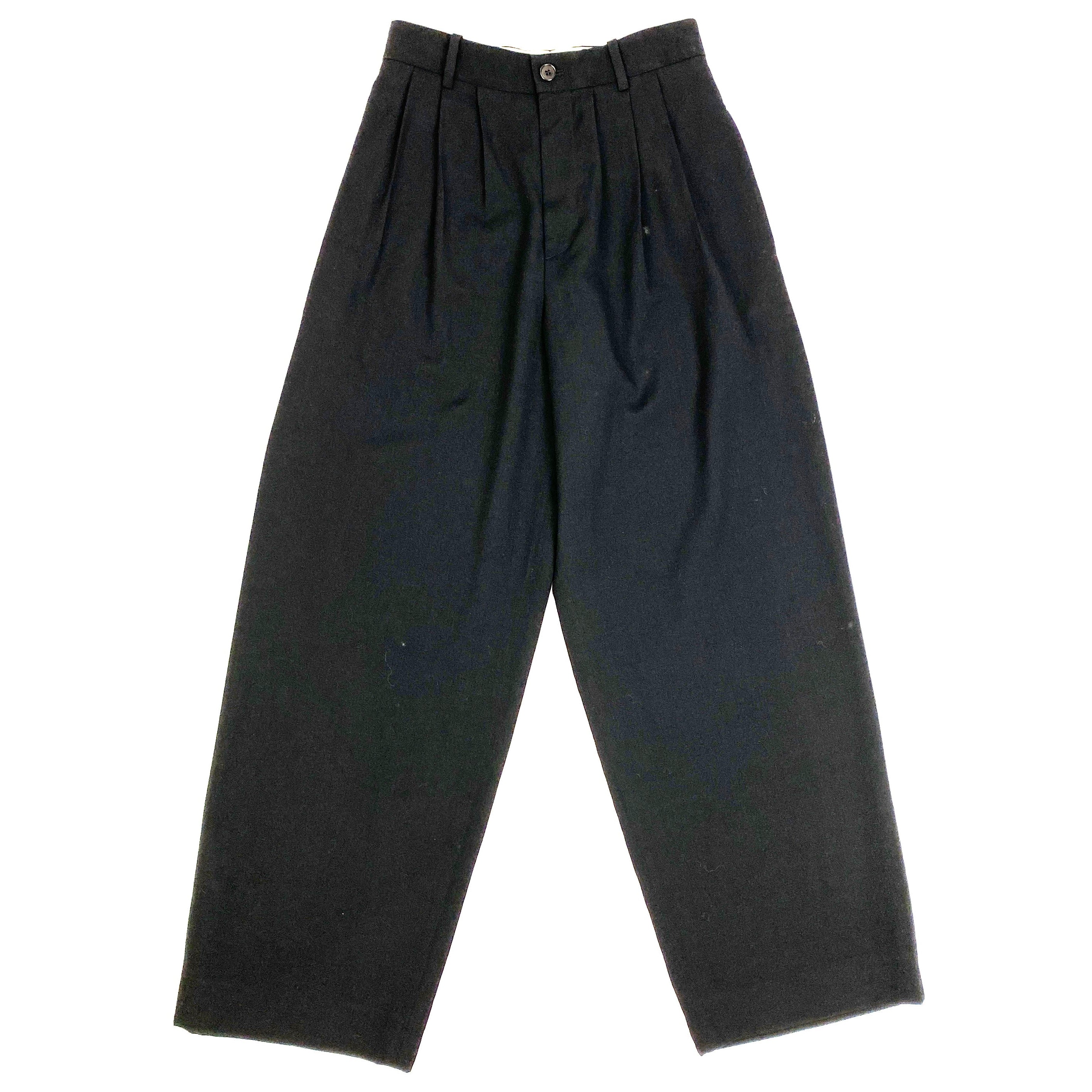 The Row New £1390 Black Wool Gabardine Pleat Pants XXS