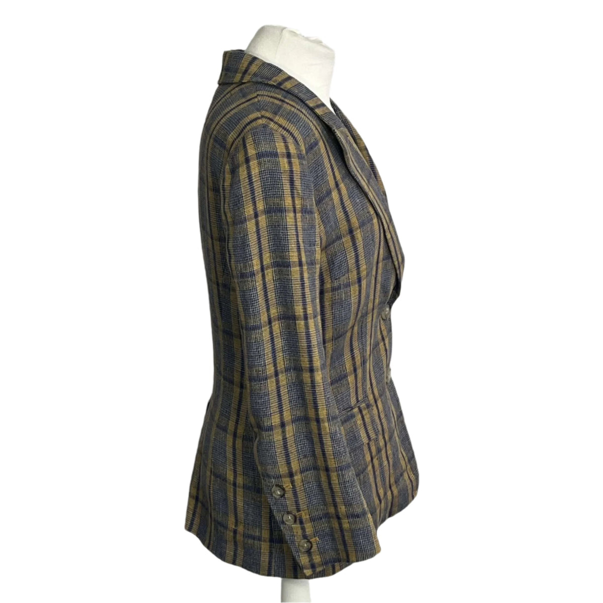 Isabel Marant Etoile Mustard Plaid Linen Jacket S