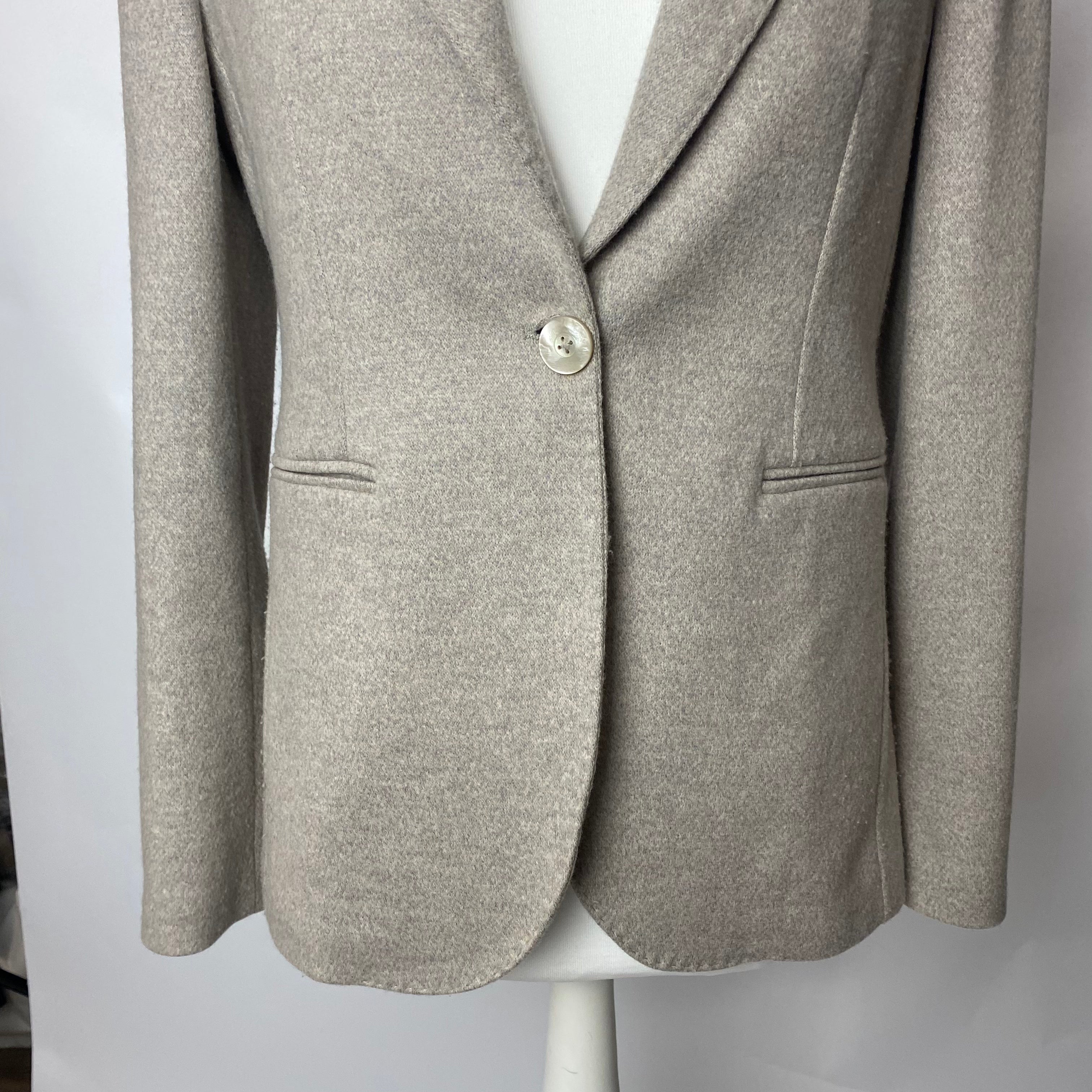 Circolo Pearl Grey Wool & Cashmere Jacket M