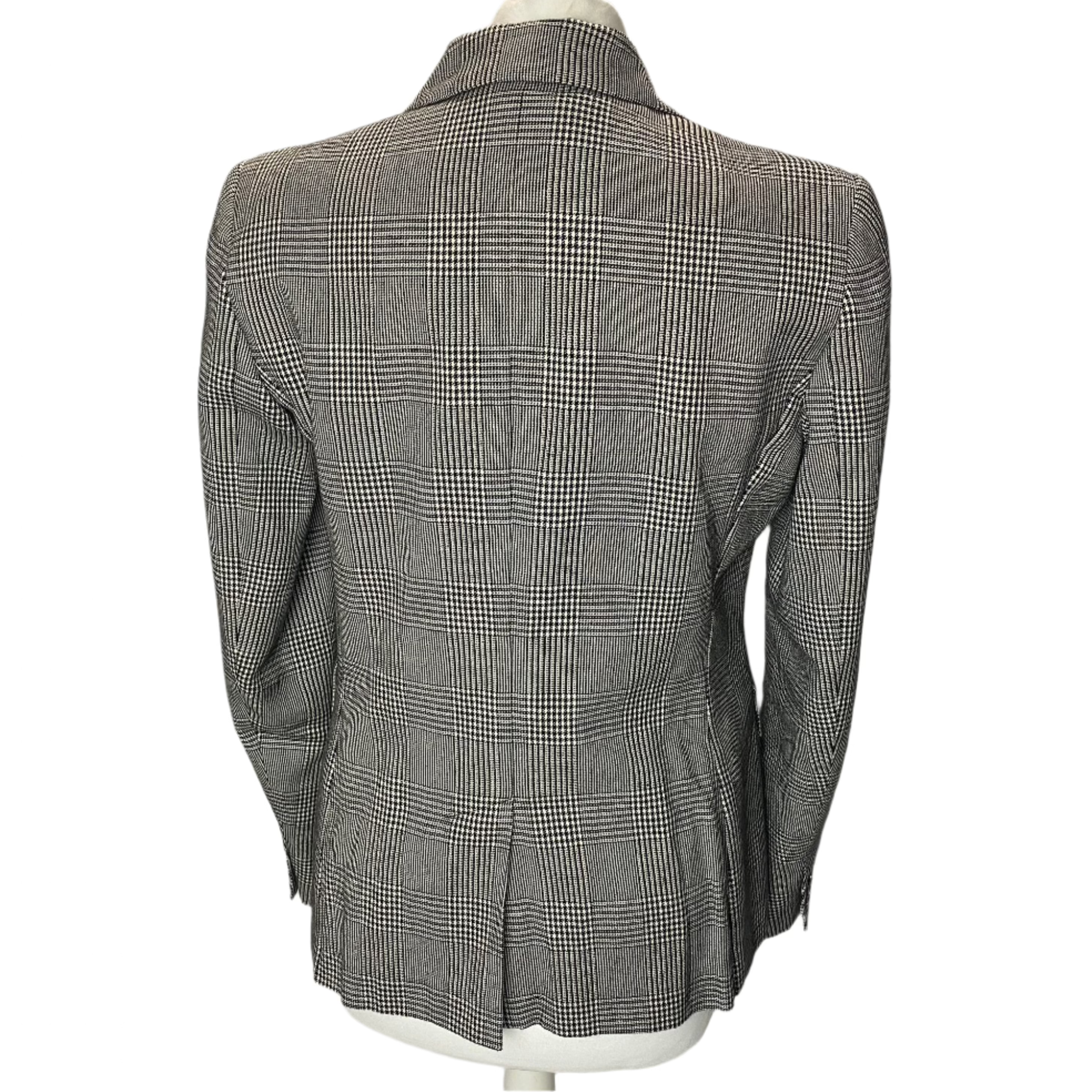 Weekend Max Mara Monochrome Prince of Wales Check Jacket S
