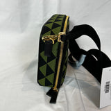 Prada Brand New £2400 Ivy & Black Symbole Embroidered Fabric Crossbody Bag