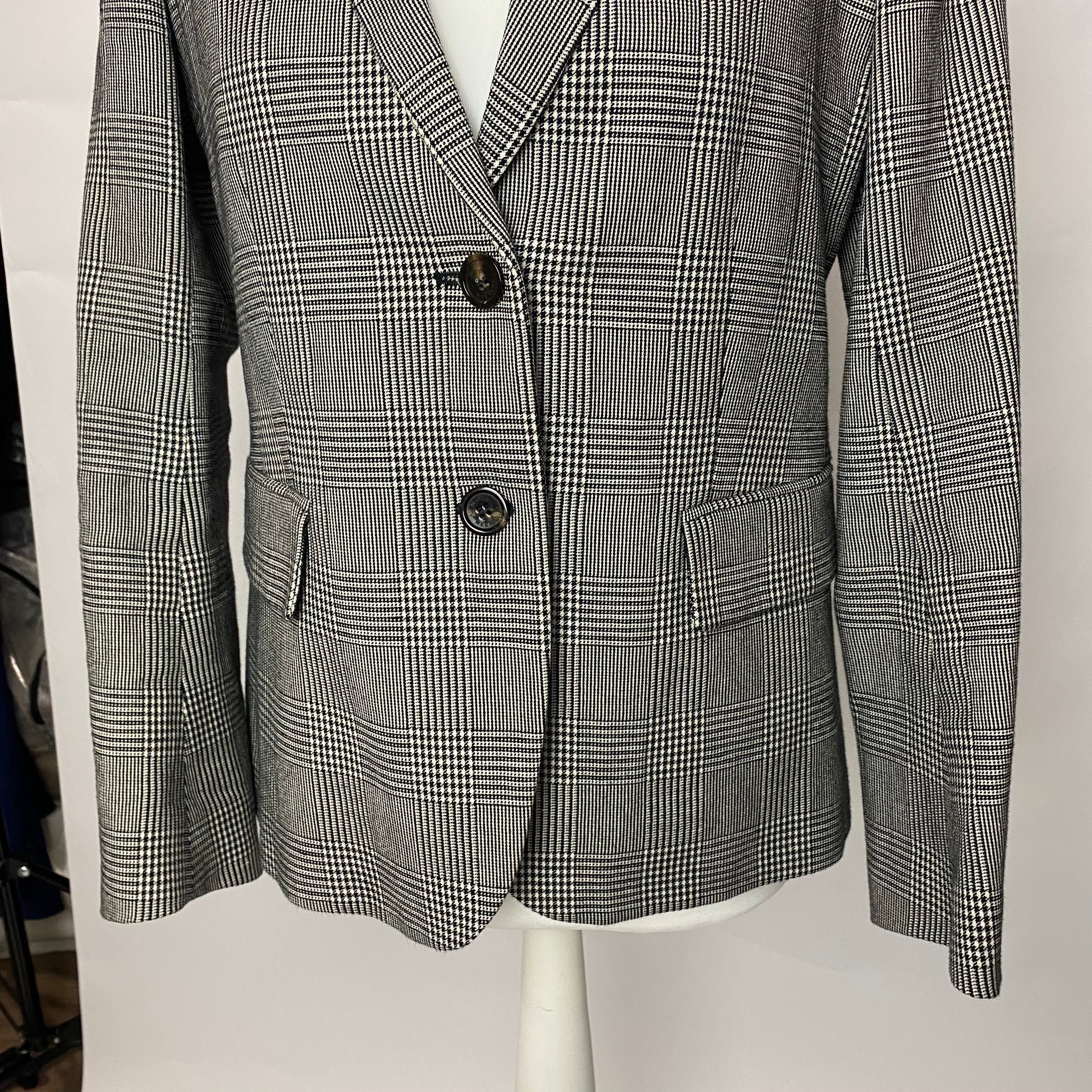 Weekend Max Mara Monochrome Prince of Wales Check Jacket S