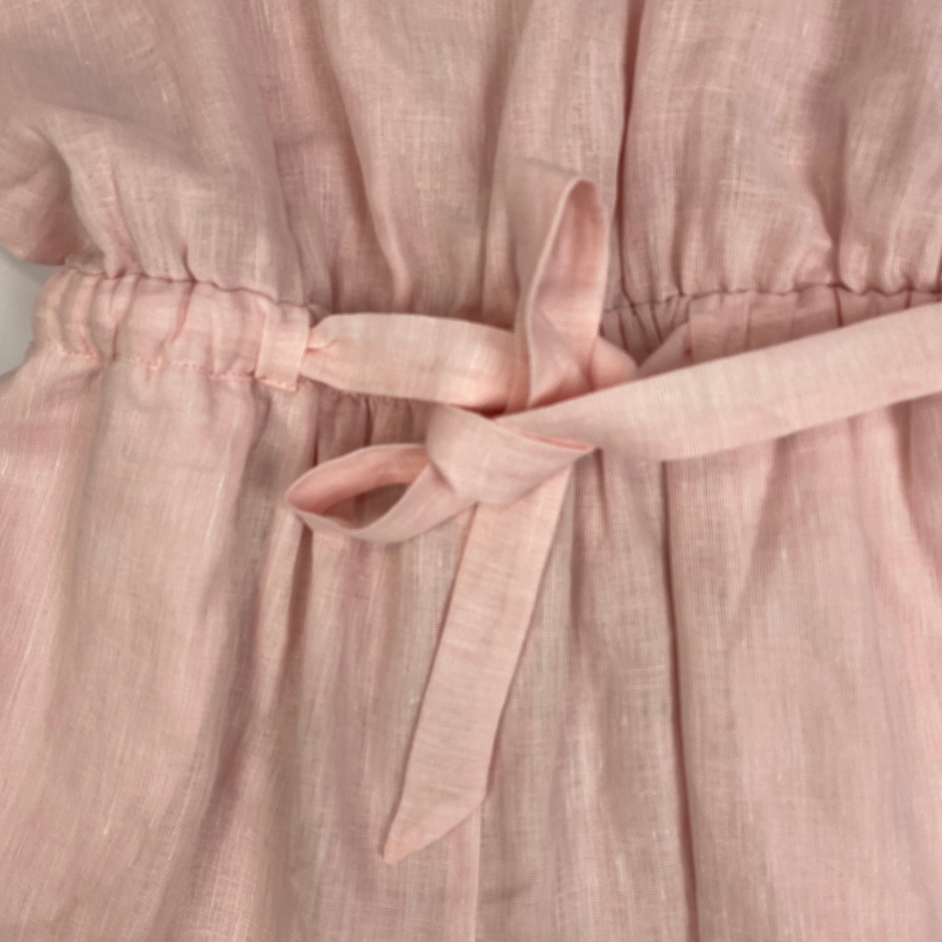 Apoella New £210 Pink Linen Ruffle Playsuit S/M