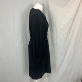 Isabel Marant Black Silky Drawstring Midi Dress M