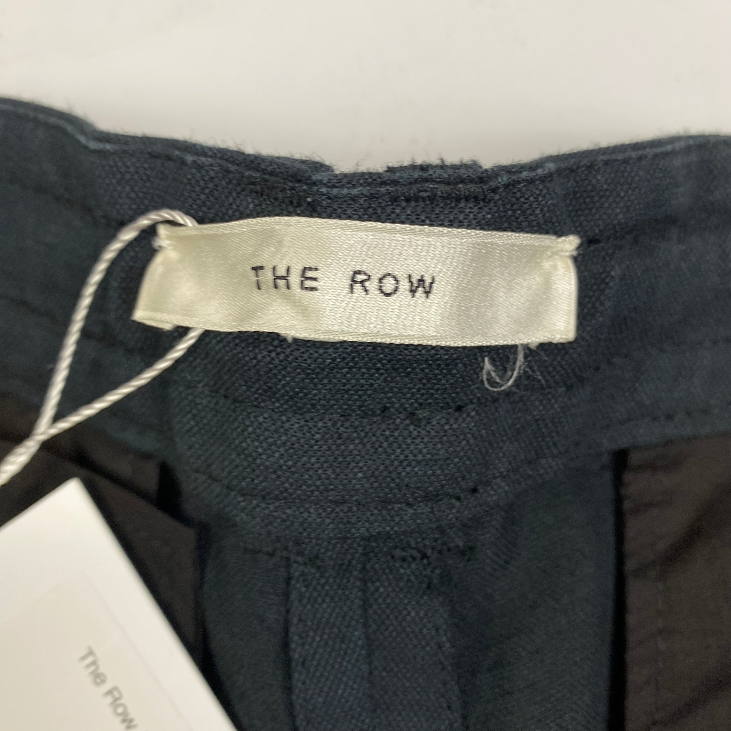 The Row Black Silk & Linen Drawstring Pants XXS