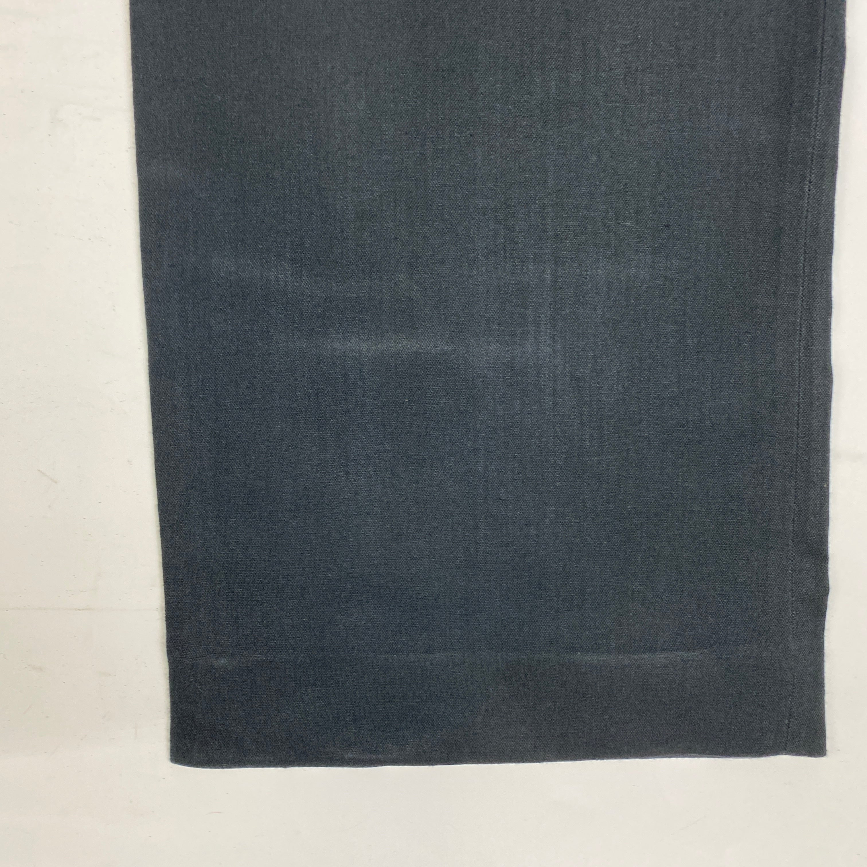 The Row Black Silk & Linen Drawstring Pants XXS
