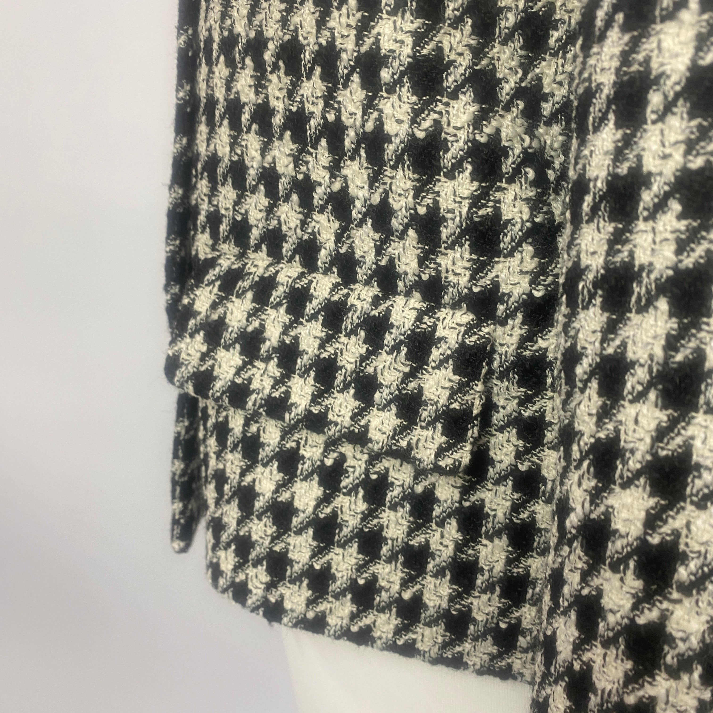 Anine Bing New £450 Black & Ivory Houndstooth Crop Jacket M