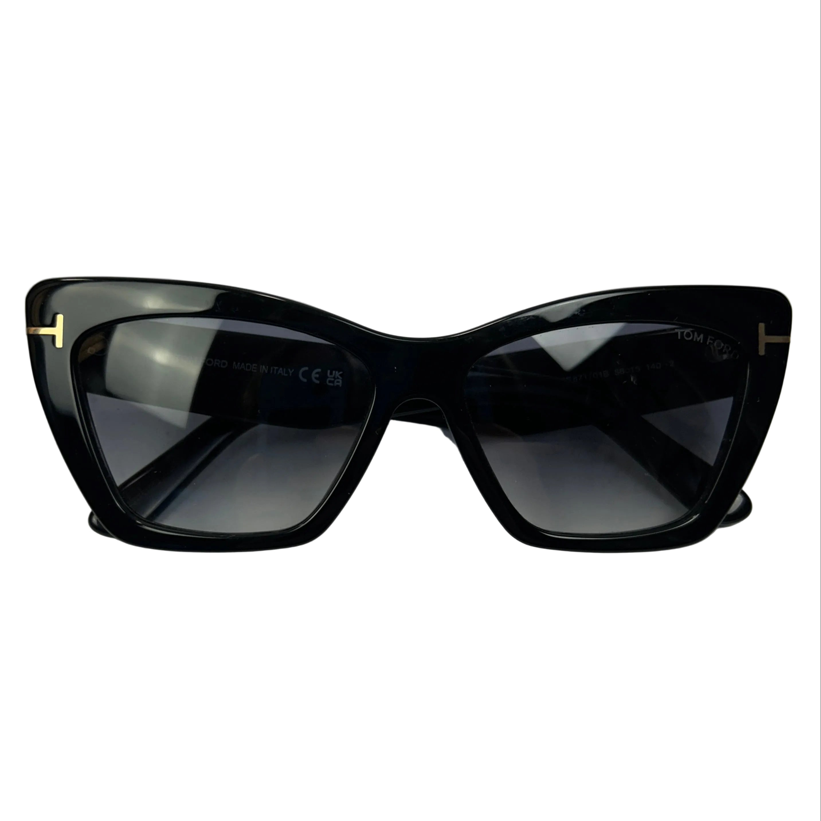 Tom Ford £320 Black Wyatt Cats Eye Sunglasses