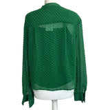 Custommade Emerald Tufted Silk Fria Blouse S