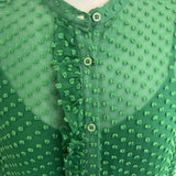 Custommade Emerald Tufted Silk Fria Blouse S