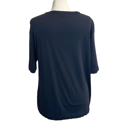 Dries Van Noten Navy & Copper Print Tee Top S