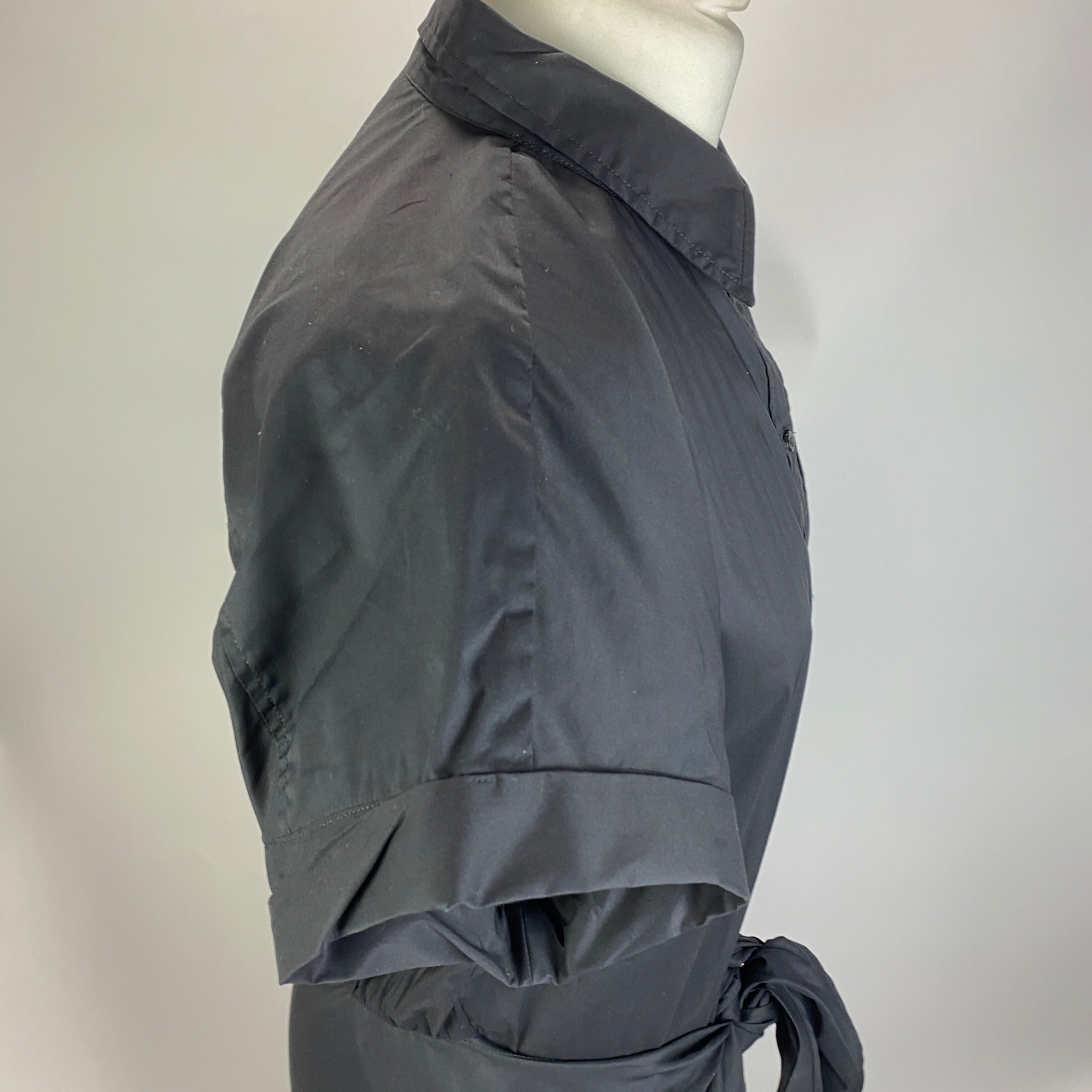 Ralph Lauren New £229 Black Poplin Shirtdress XL