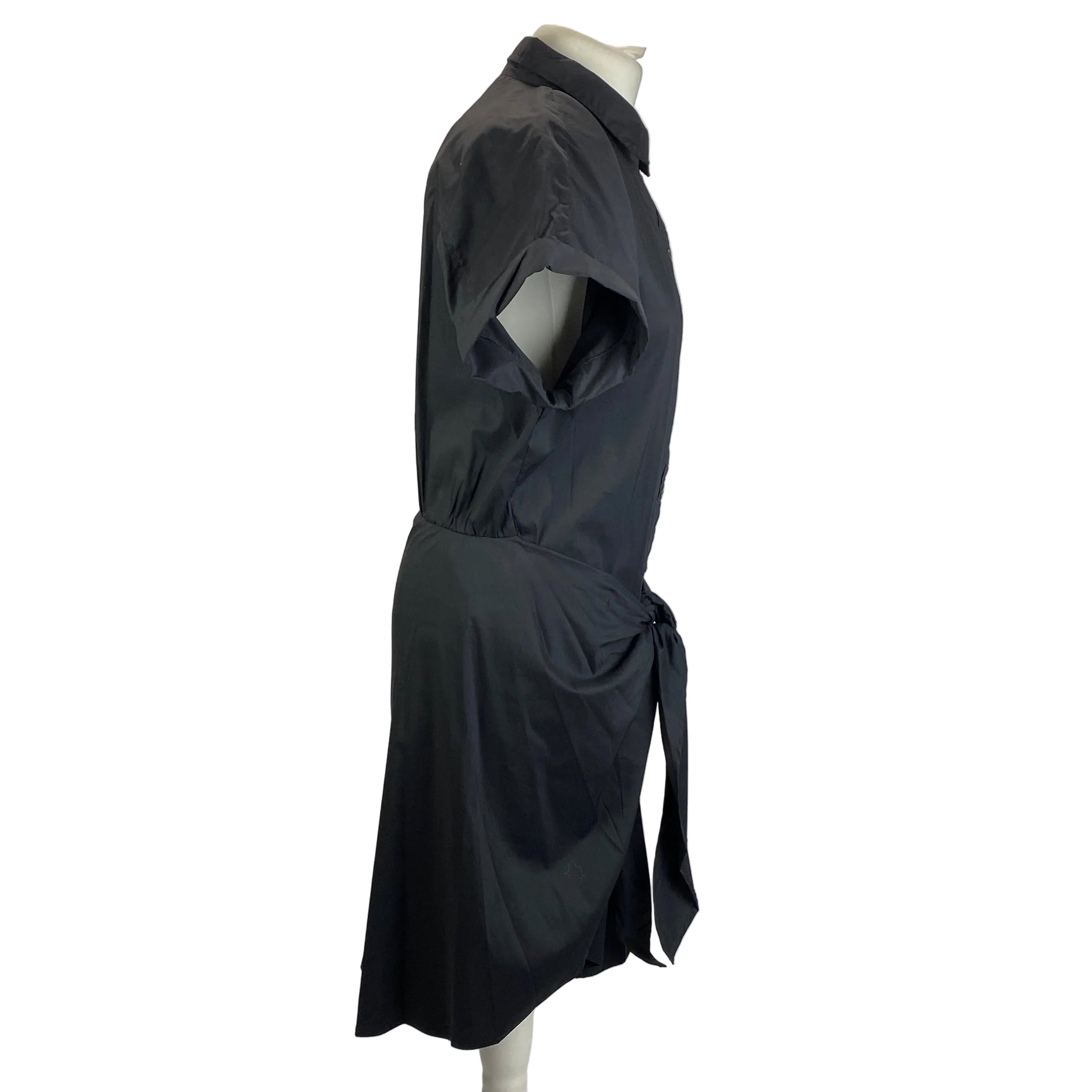 Ralph Lauren New £229 Black Poplin Shirtdress XL