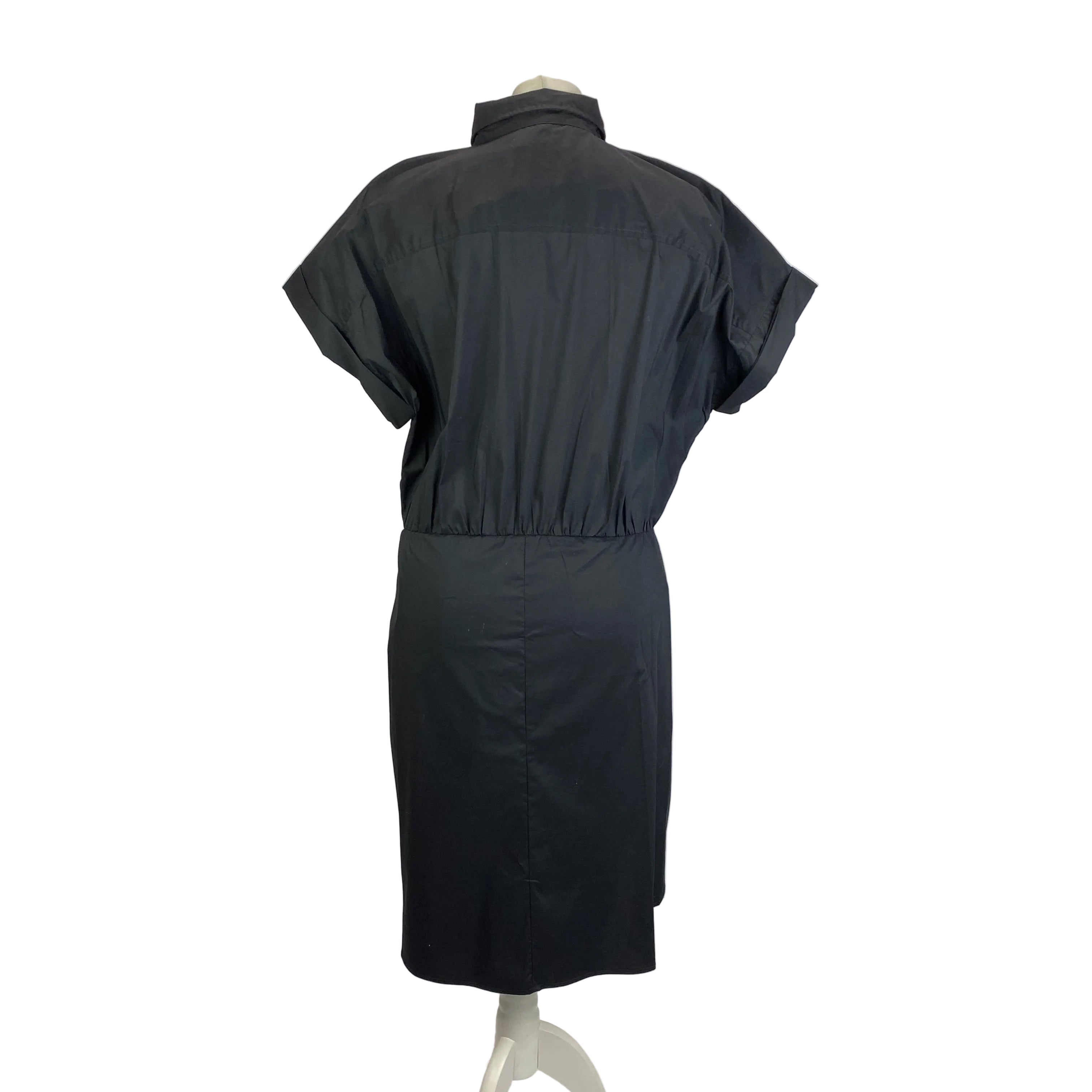 Ralph Lauren New £229 Black Poplin Shirtdress XL