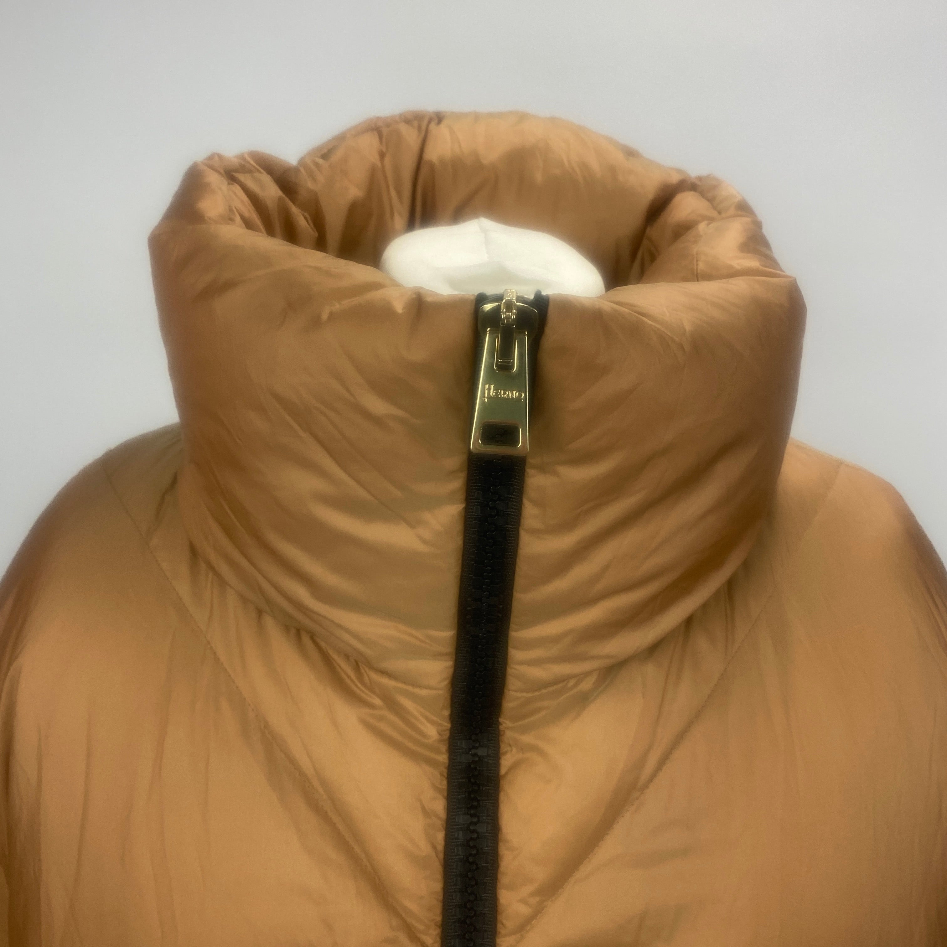 Herno £595 Copper Padded Down Coat L