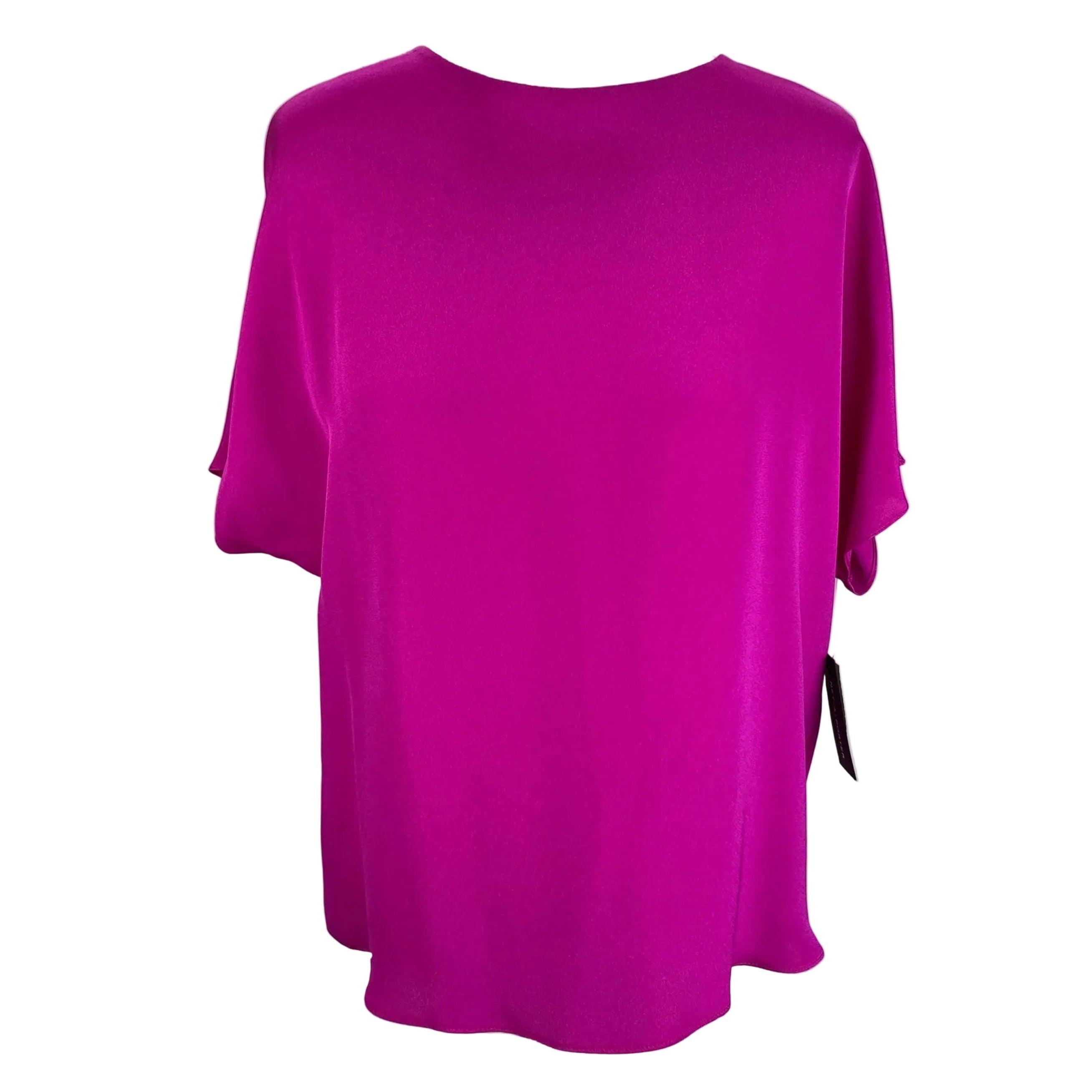 Adam Lippes New £900 Hot Pink Crepe Dolman Top M