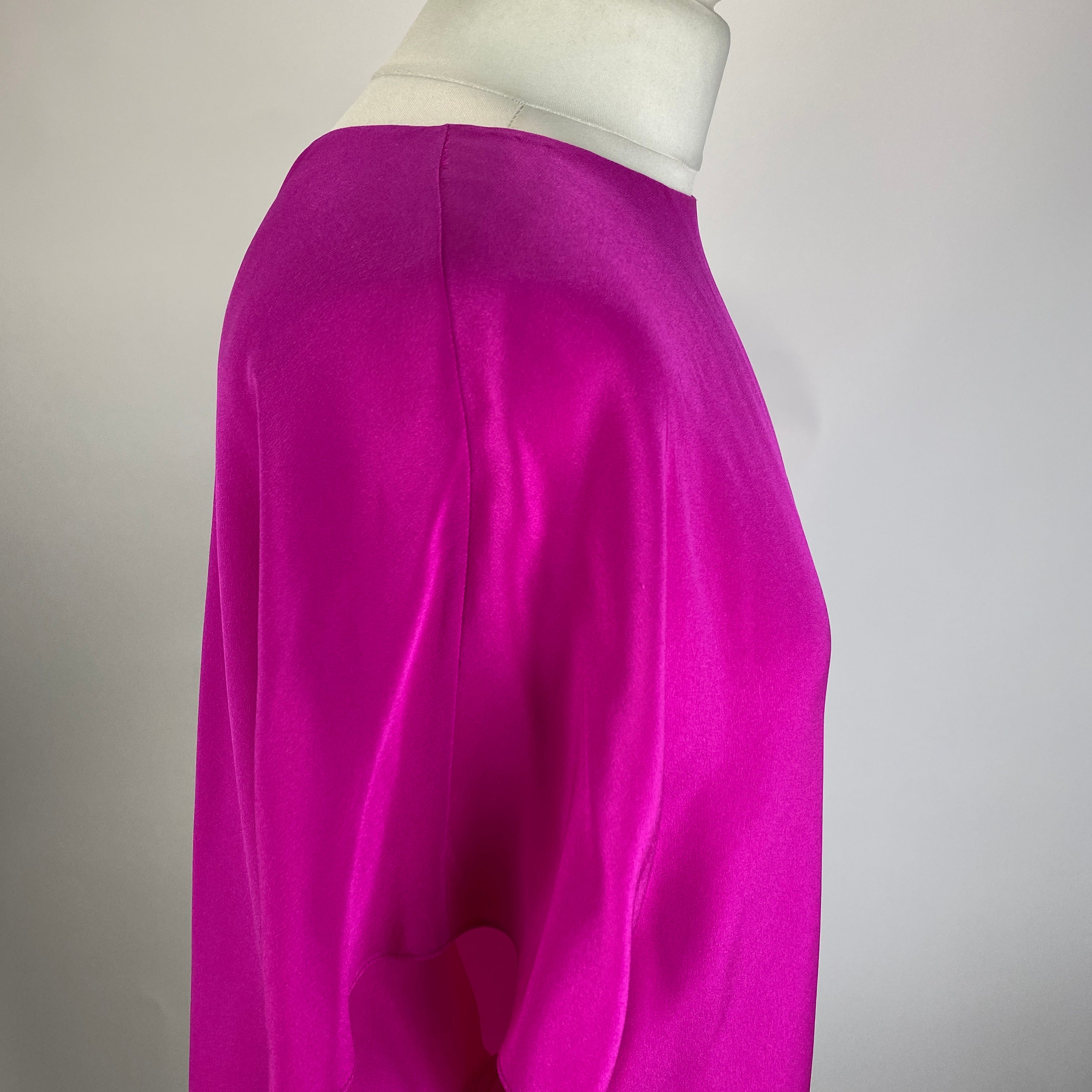 Adam Lippes New £900 Hot Pink Crepe Dolman Top M