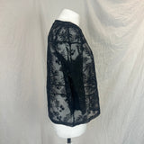 Dries Van Noten Brand New Black Embroidered Organza Top S