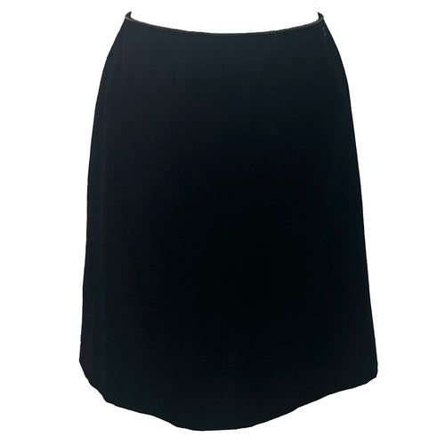 Chanel Black Wool & Cashmere Midi Skirt XS/S
