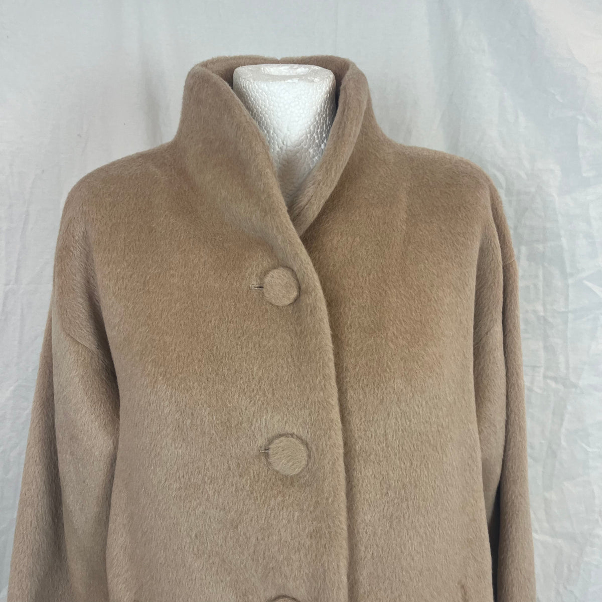 Agnes B Brand New £795 Camel Alpaca & Wool Germain Coat M