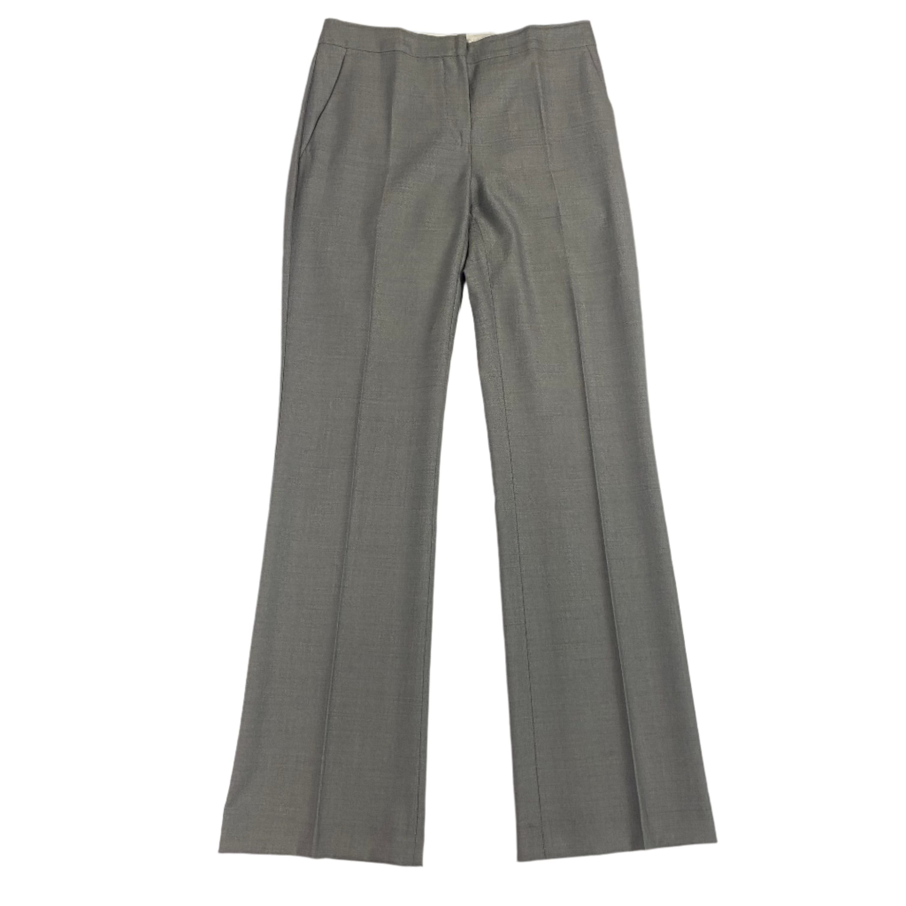 Max Mara Pearl Grey Straight Leg Trousers S