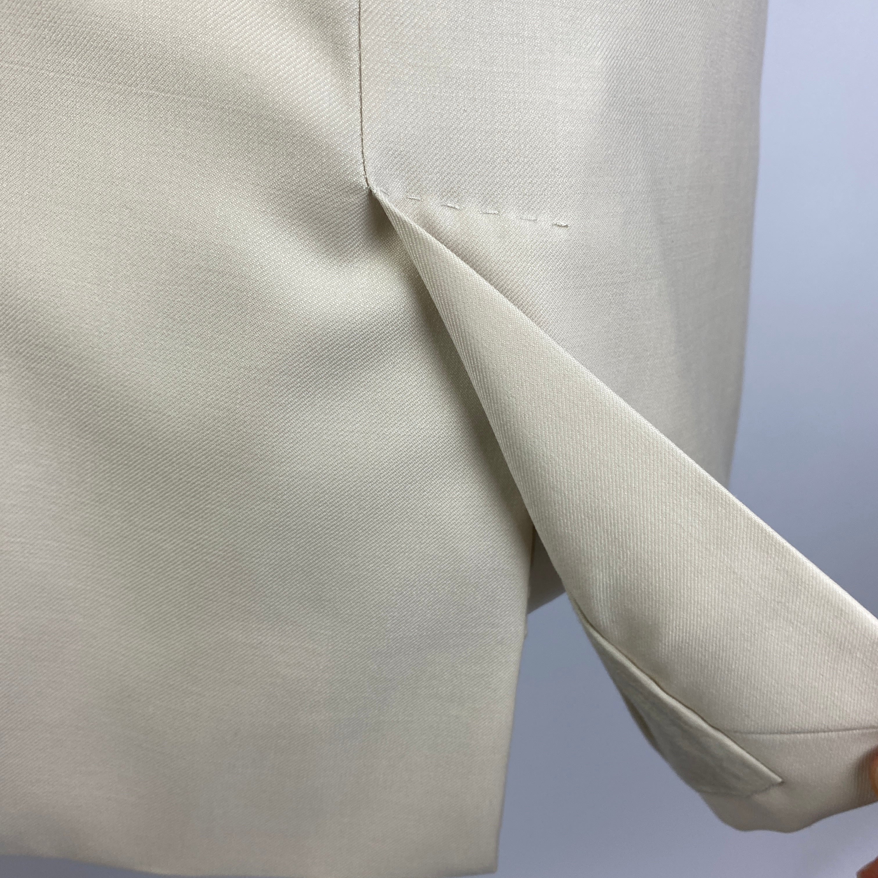 Stella McCartney Cream Wool Skinny Lapel Jacket S