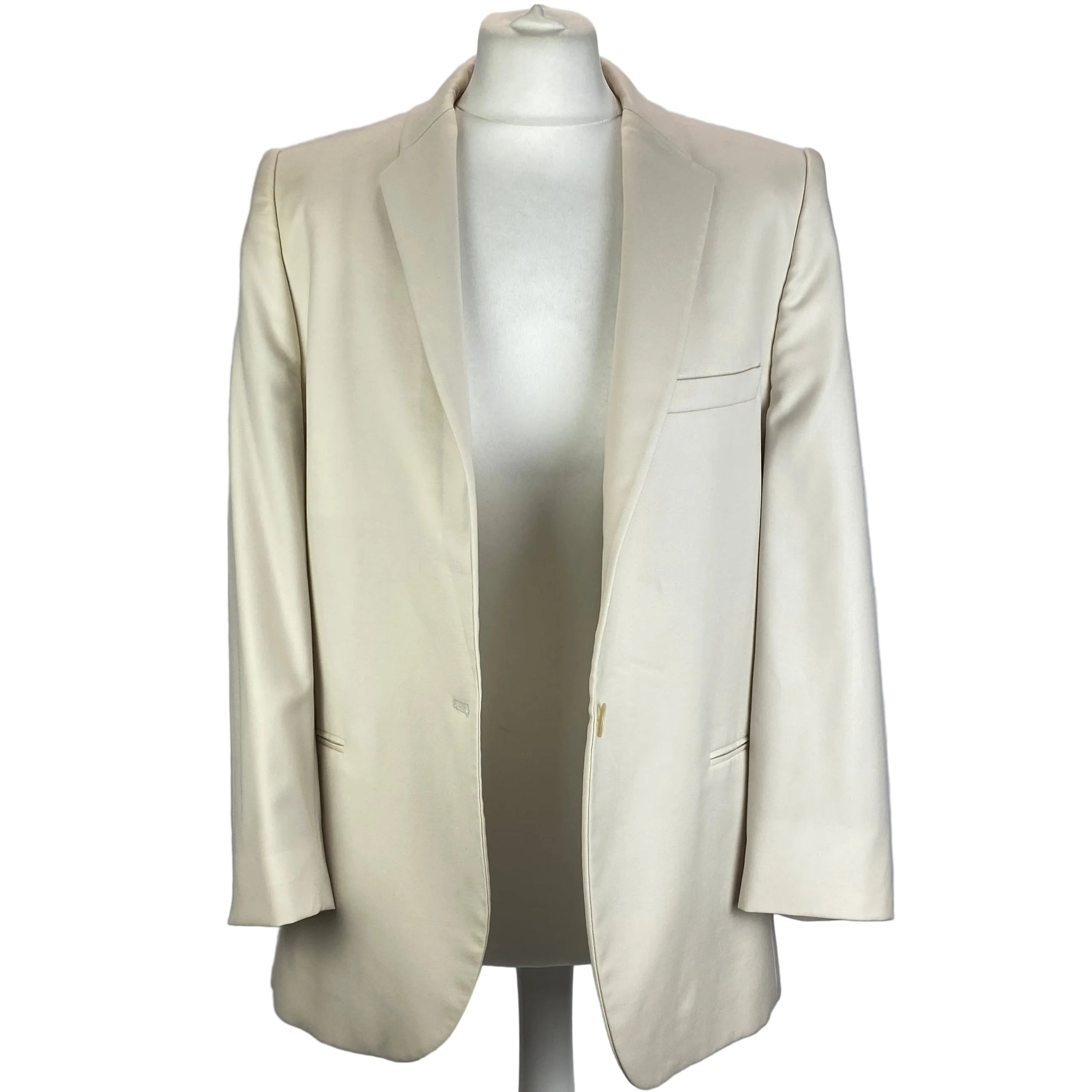 Stella McCartney Cream Wool Skinny Lapel Jacket S