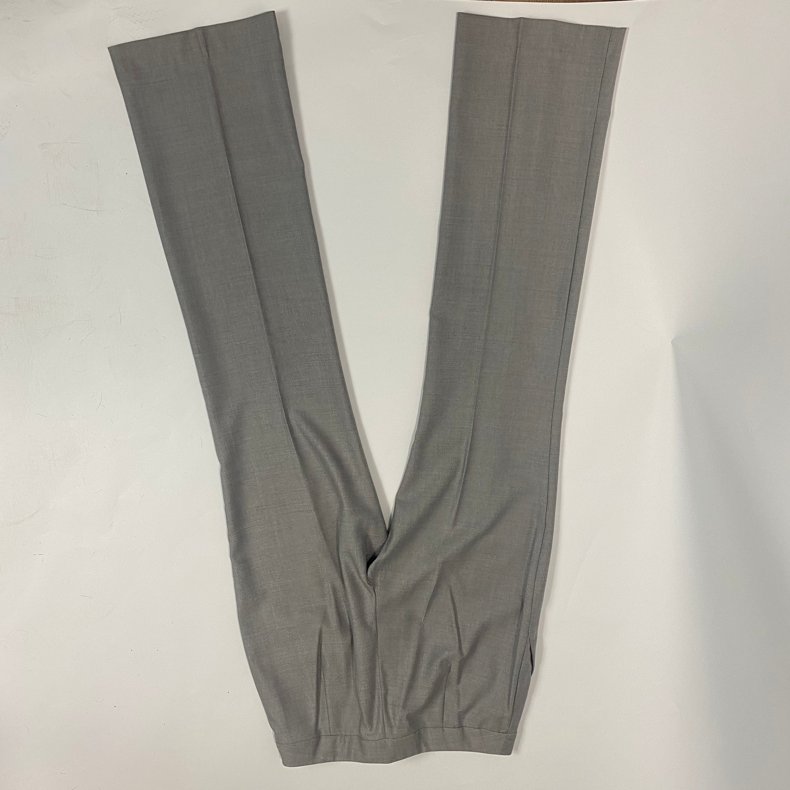 Max Mara Pearl Grey Straight Leg Trousers S