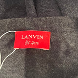 Lanvin Charcoal Wool Knit Cardigan with Jewel Silk Panels S/M/L