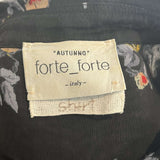 Forte Forte Black Floral Cotton & Silk Shirt S/M