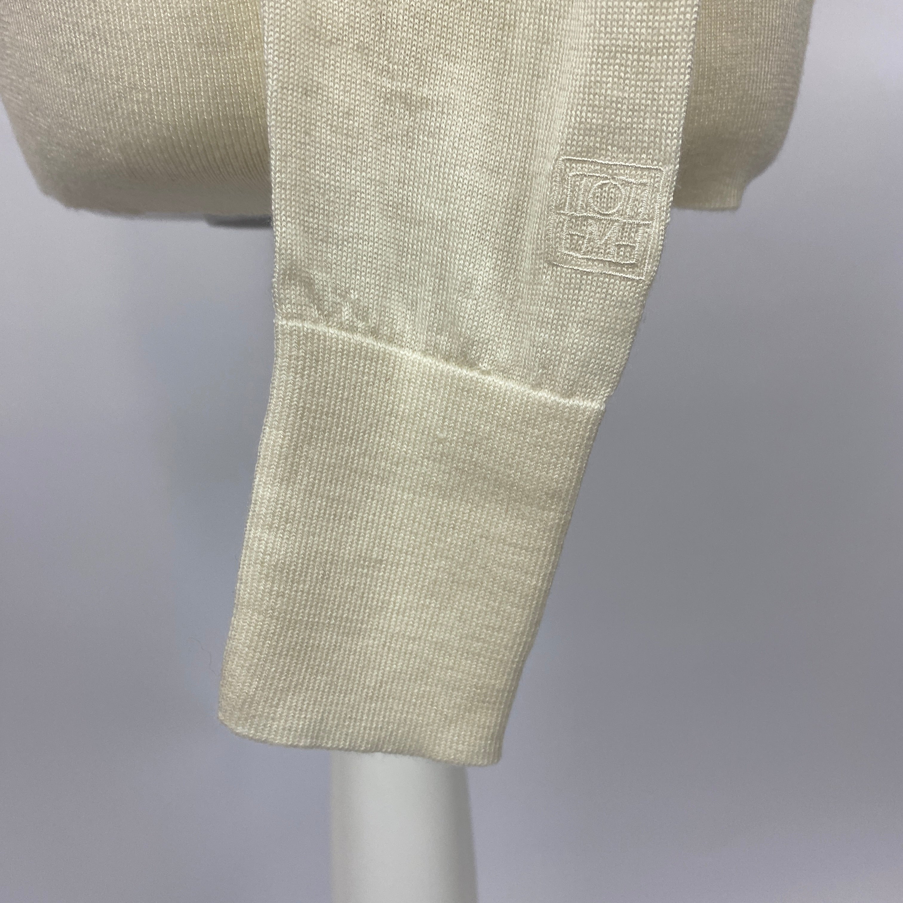 Toteme New £400 Cream Wool & Silk Fine Turtleneck Sweater S