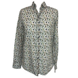 Paul Smith White & Teal Floral Cotton Shirt XS