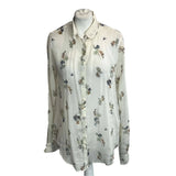 Forte Forte Cream Floral Cotton & Silk Shirt S/M